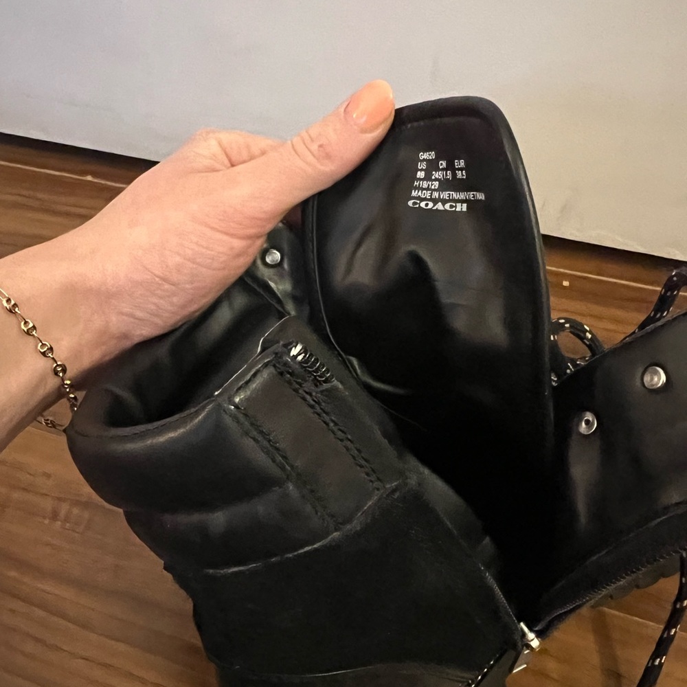 Black Coach Boots -Size 8 - Picture 5 of 5